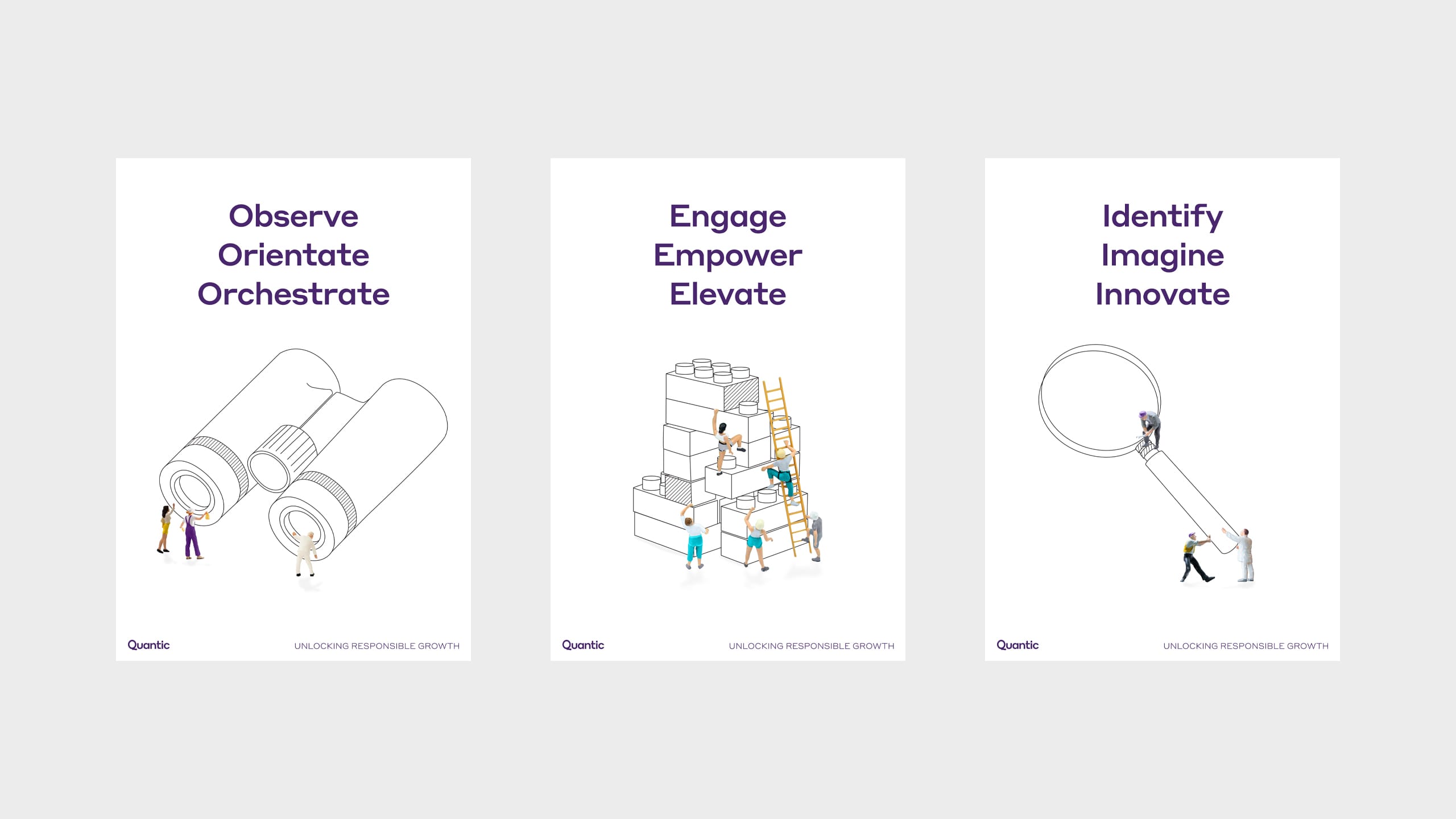 Quantic Consulting Brand strategy, Visual identity, Tone of voice, Illustration, Display, Website